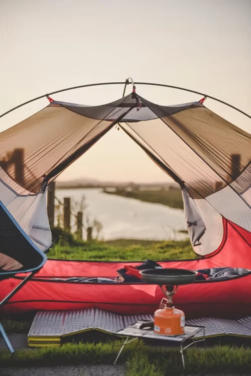 Canvas safari camping tent outdoor